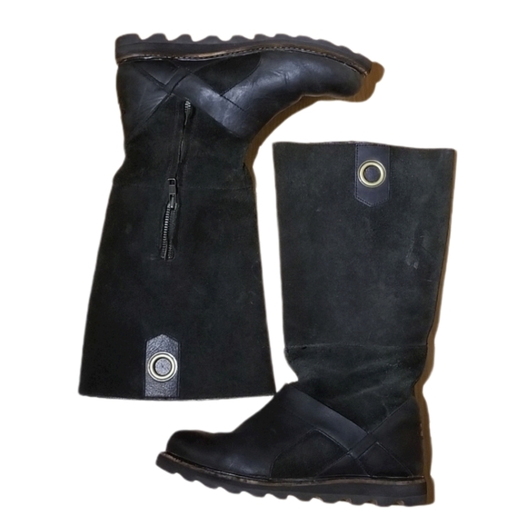 Wmns SOREL Leather & Suede Riding Moto Boot Size 6 - Picture 1 of 7